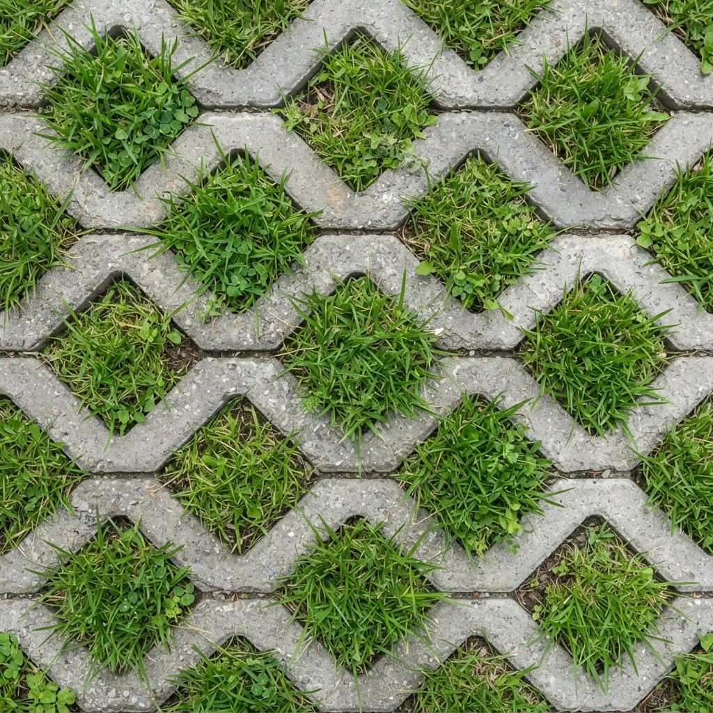 Grelhas de enrelvamento — Superfícies permeáveis e verdes para acessos e estacionamentos — resistentes e a escoar.